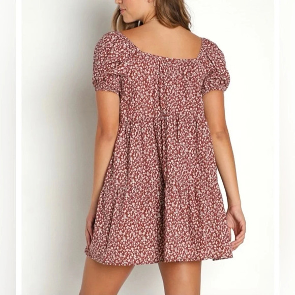 Lacausa Playa Mini Dress in Cocoa Magic Mushroom Print. NWT size small. - Picture 5 of 7